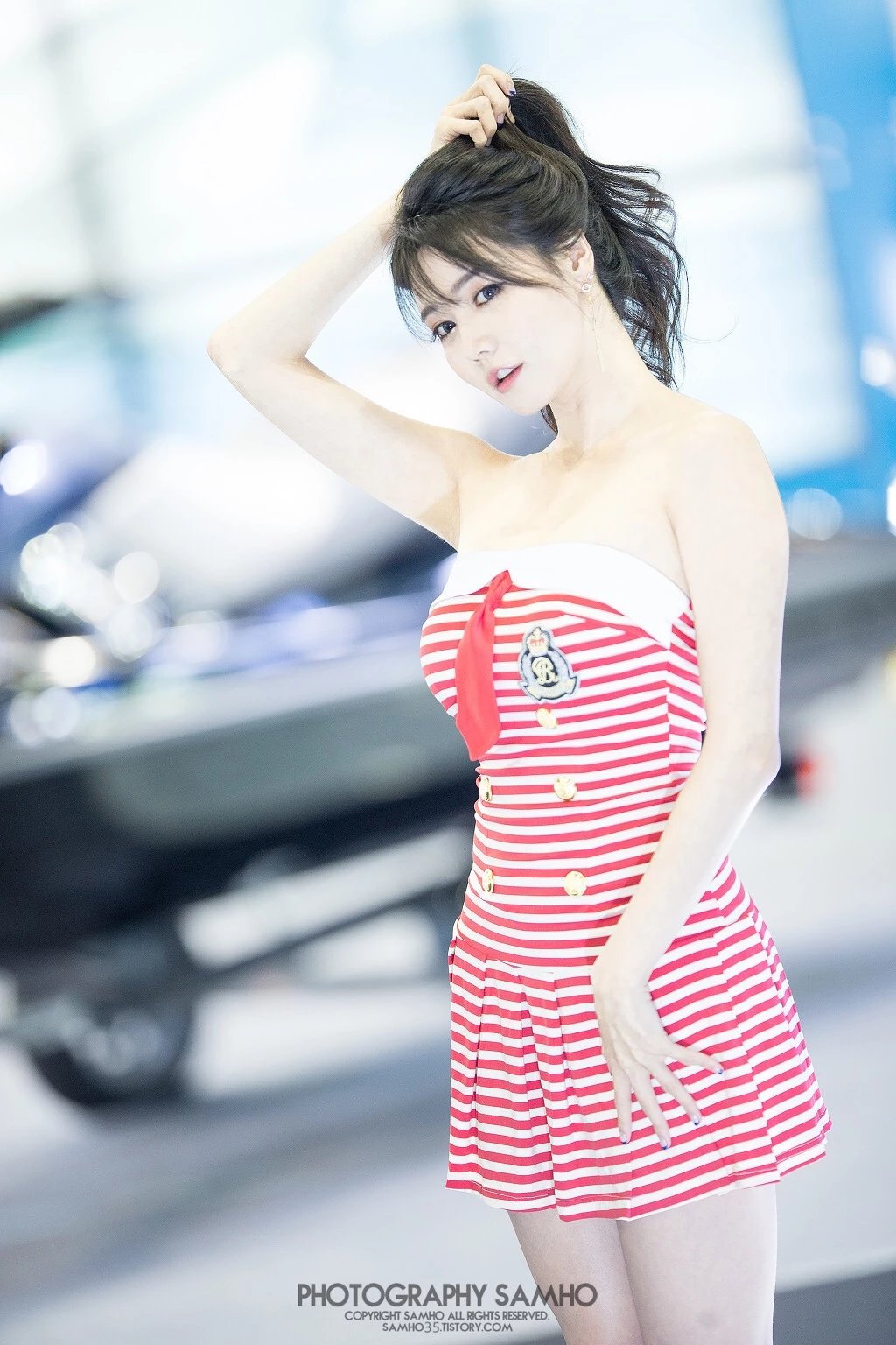 韩国翘臀美女车模超短裙性感美照