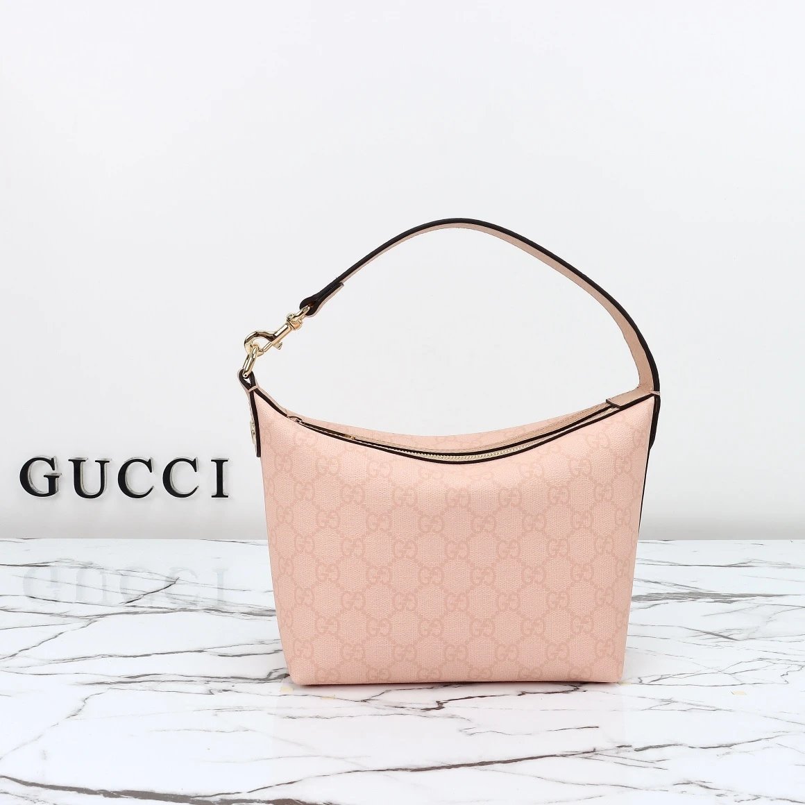 GUCCI专柜品质，原厂皮，款号795170浅粉尺寸：宽20x高18.5x侧宽10cm