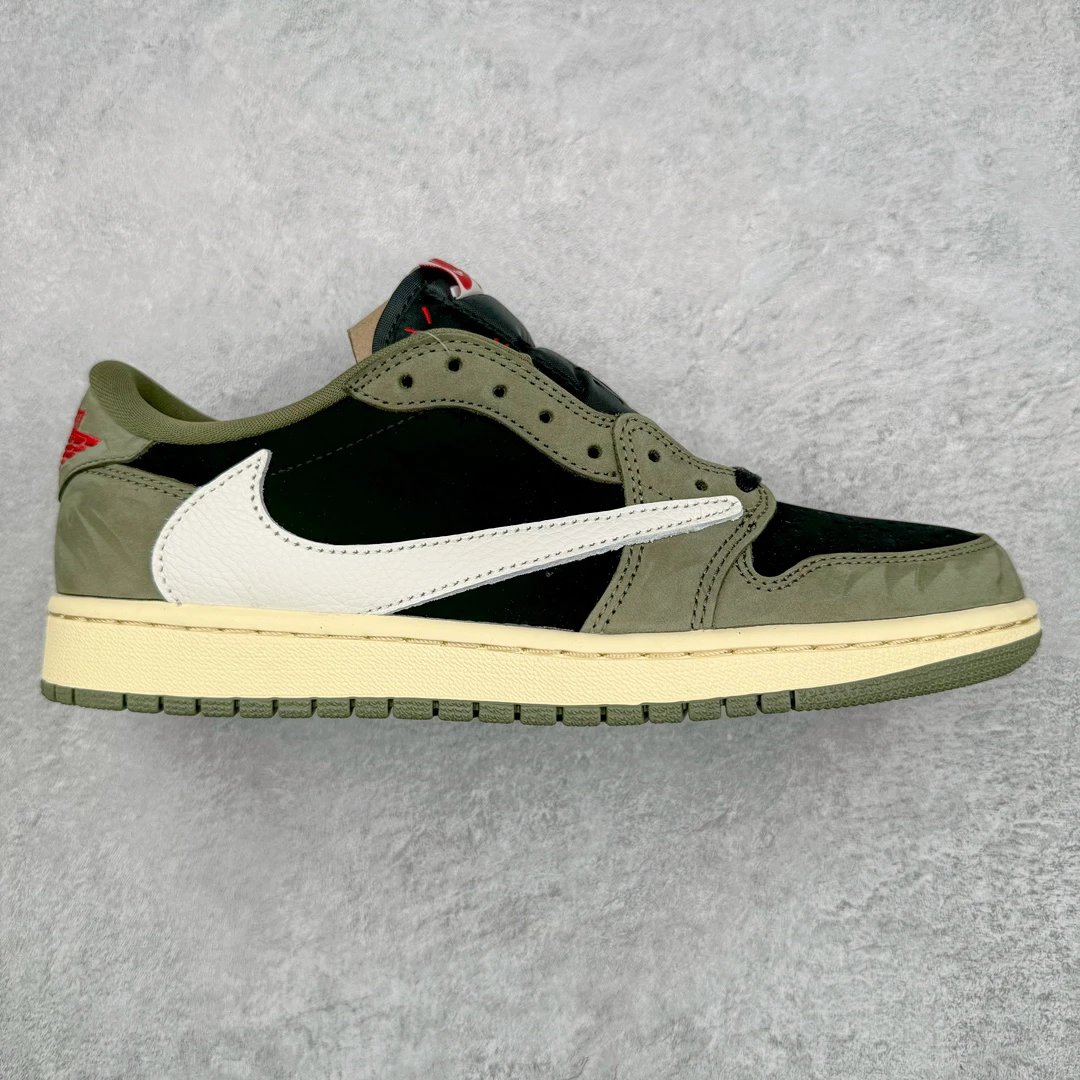 ＃莞产 Travis Scott x Air Jordan AJ1 Low OG SP TS联名军绿倒钩7.0低帮 DM7866-002 外贸特供 原楦原纸板开发 极致一眼既视感 原厂皮料 原厂拉帮工