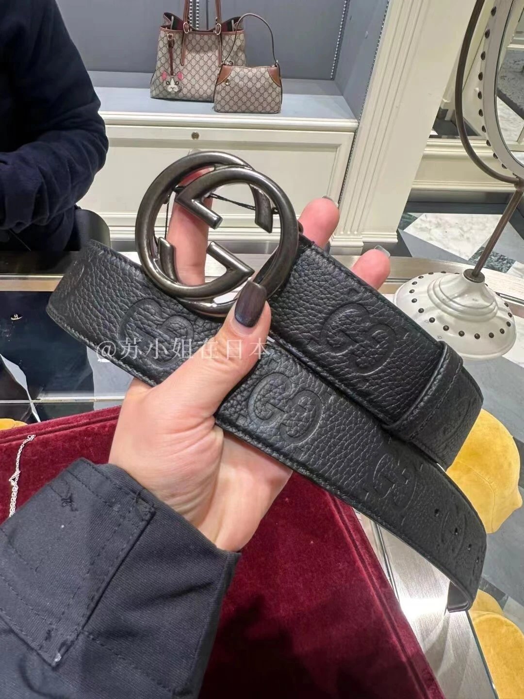 代购级精品 GUCCI 经典全皮压花宽度4.0cm 新版logo横标，原版进口南非皮底，精品双G铜扣 高端品质，不惧对比