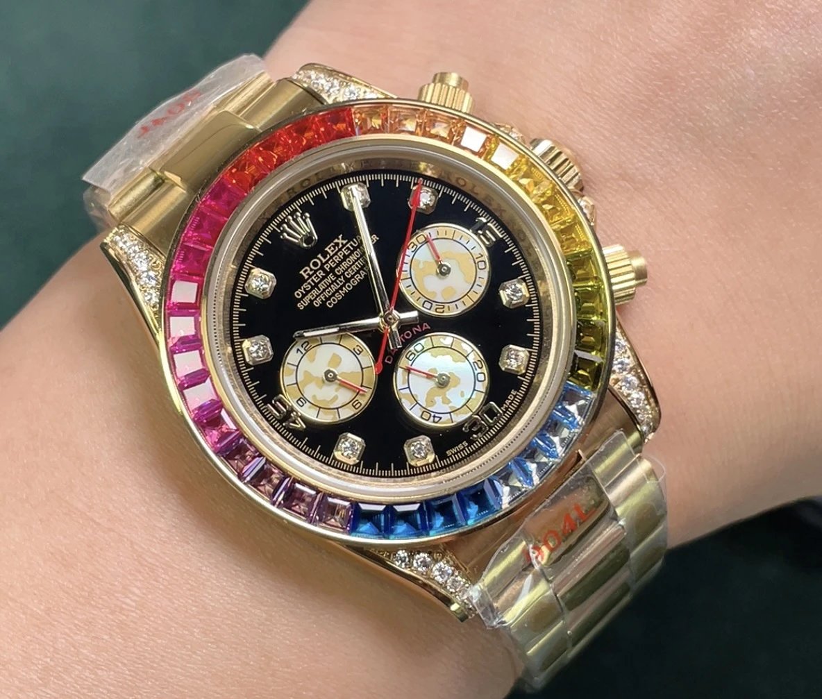劳力士 ROLEX迪通拿系列自动机械40mm矿物质强化玻璃三珠钢带保险扣人生分分秒秒走 卻又無時無刻回而唯有学海无涯