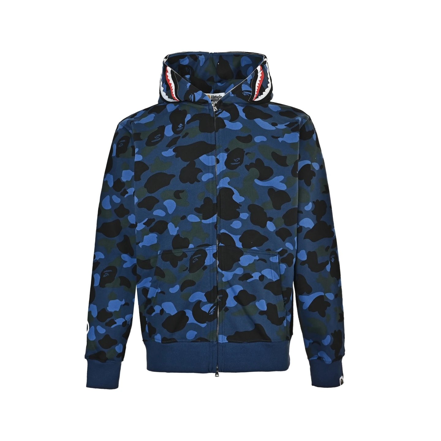 全年售后 现货秒发： Bape 单帽鲨鱼拉链连帽外套