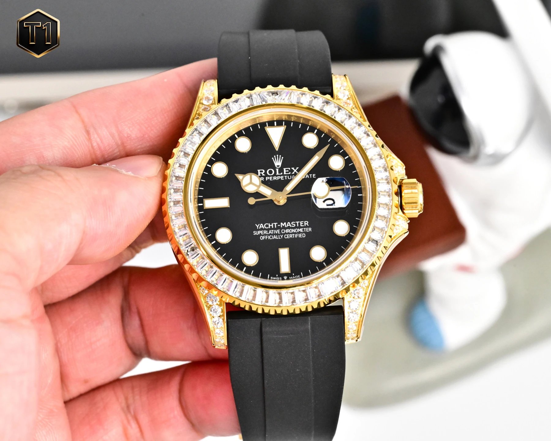 光圈金白同价1150 钻1350 金50 ROLEX 劳力士 游艇名仕型系列 YACHT-MASTER 40mm 新品白游艇