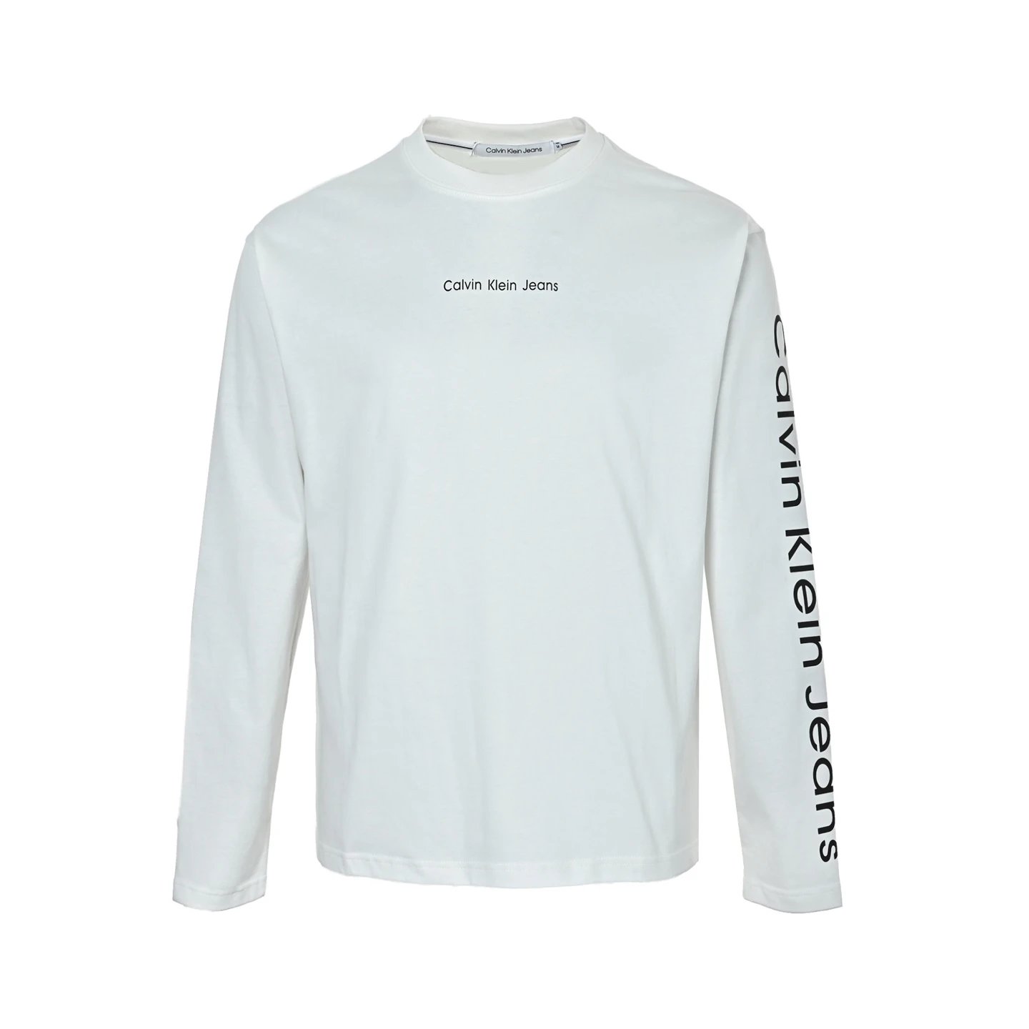 本地自取： Calvin Klein/CK 手臂字母印花长袖T恤 CK秋冬季款 字母印花个性logo 男女同款 颜色：黑色 白色