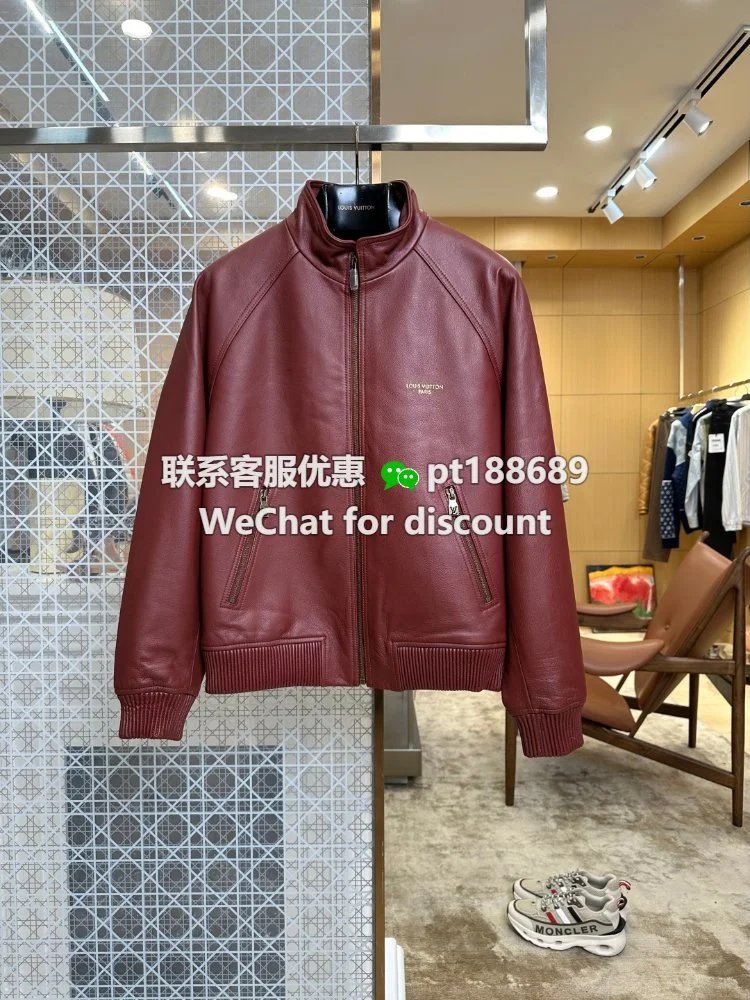 （加厚款双面皮） 三色 LOUIS VUITTON路易威登烫金徽标重工立领加厚 ——————编码1680