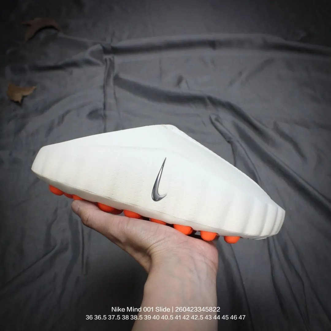 Nike/耐克 男女鞋原数据工程力学开发，正确独立粘贴22个泡棉节点，前后跟橡胶贴片+波浪纹路，搭配一次发泡轻量回弹泡绵缓震鞋底全新夏季单品,创意和做法绝了!耐克Nike Mind 001 Slide