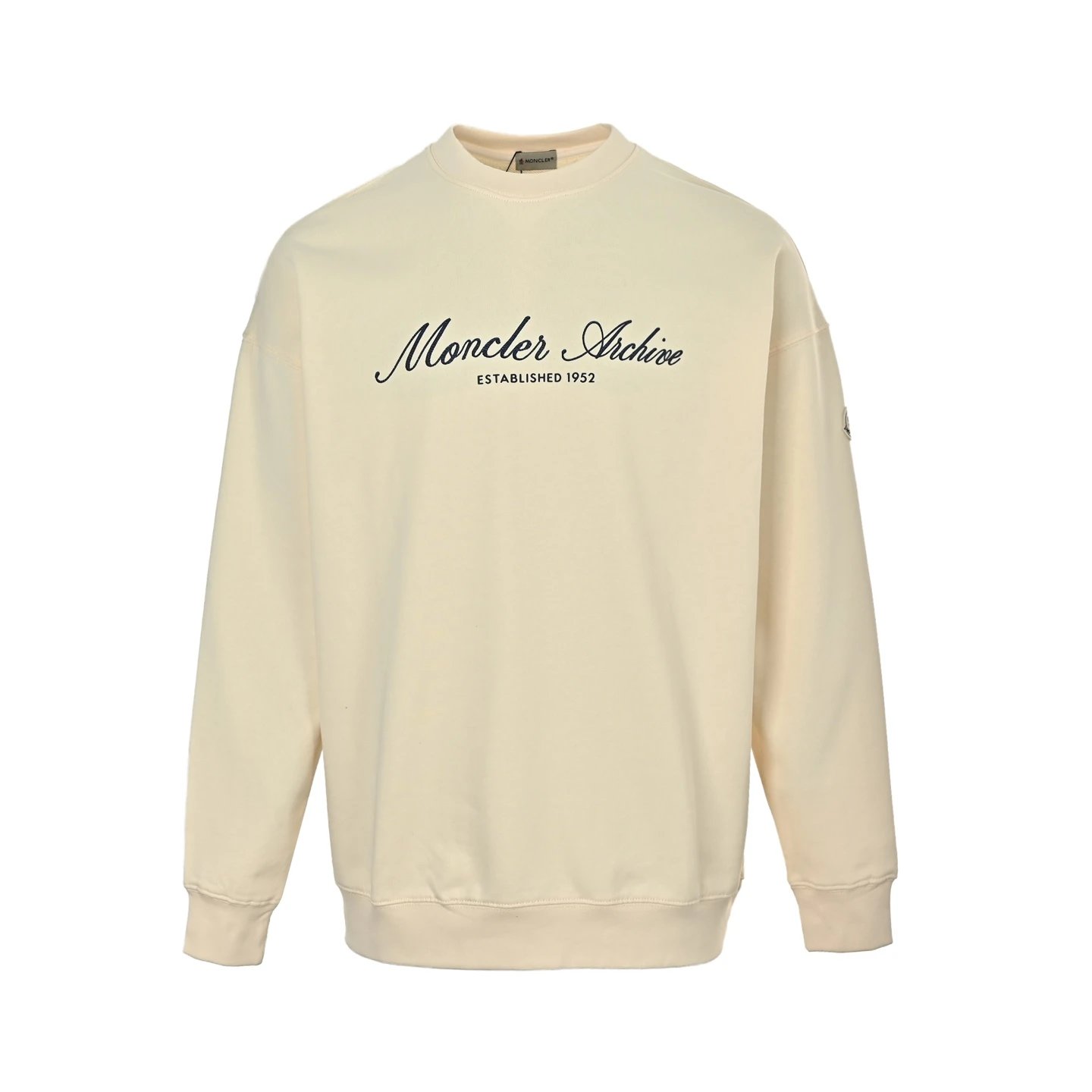 全年售后 现货秒发： Moncler/蒙口26ss艺术签名字母logo圆领卫衣
