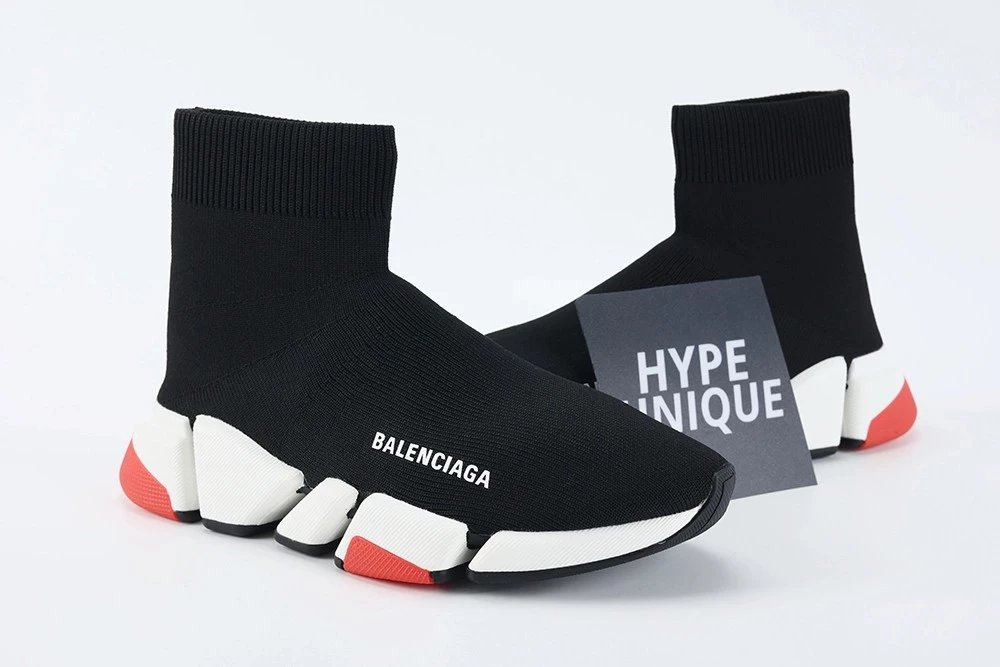 Balenciaga Speed 3.0 Black White Red Sneakers