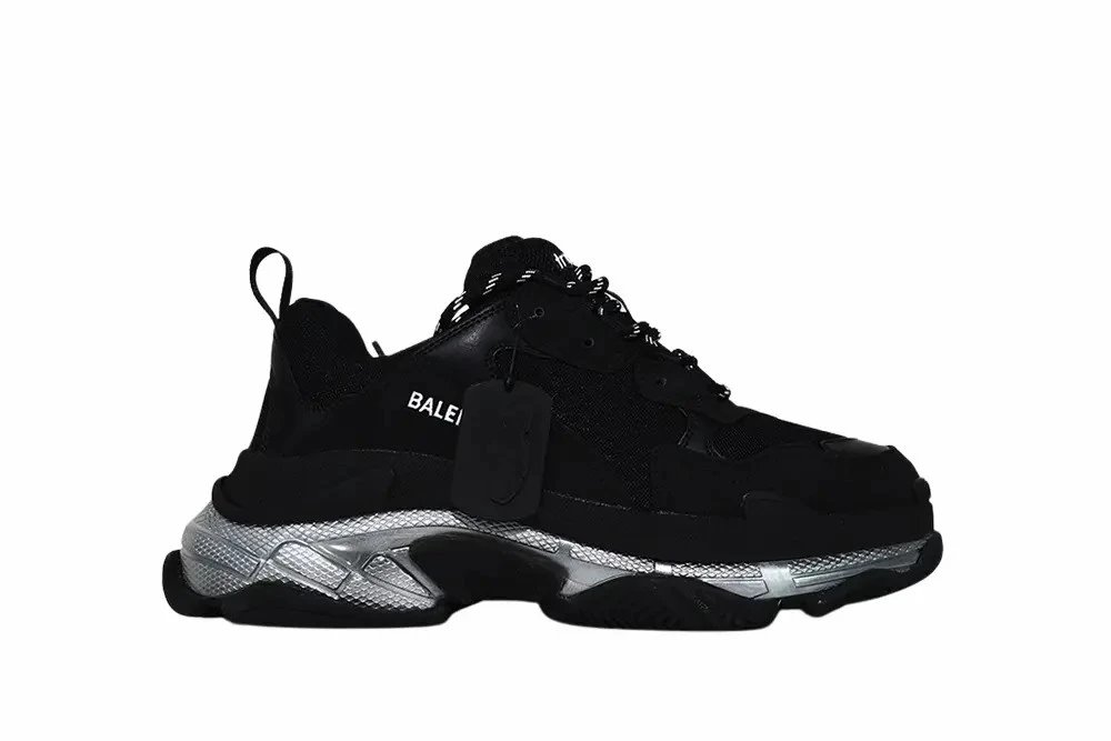 Balenciaga Triple Black Silver Sneakers