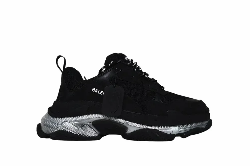 Balenciaga Triple S Sneaker Negro Plata