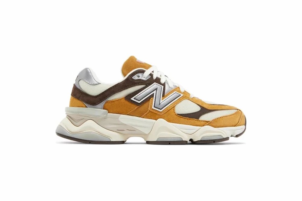 New Balance 9060 Brown Yellow Sneakers