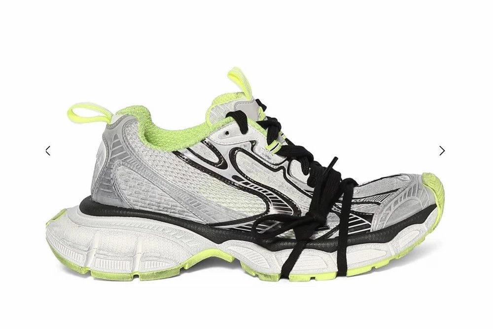 Balenciaga Runner White Black Neon Sneakers