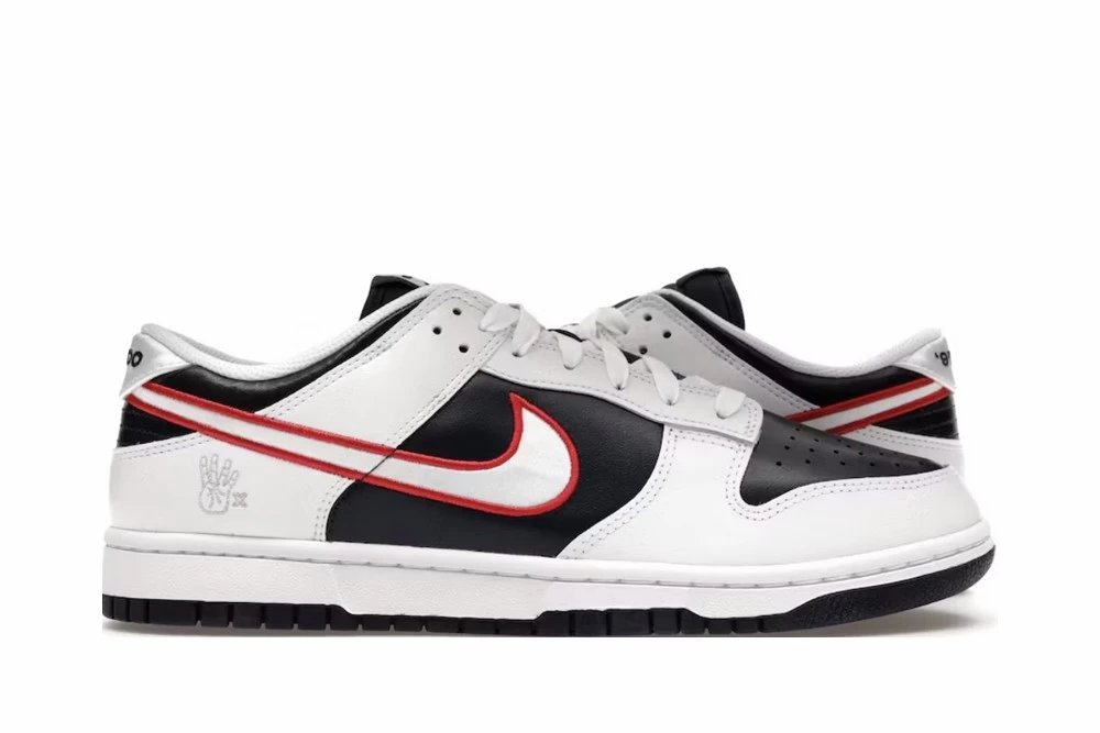 Nike Dunk Low White Black Red Sneakers