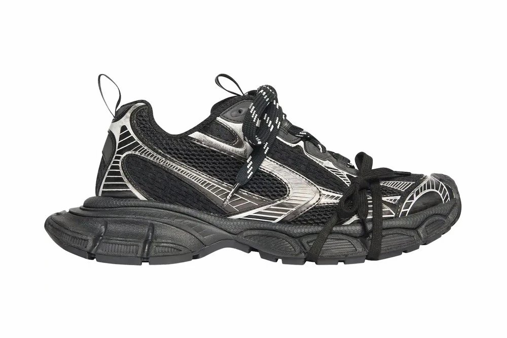 Balenciaga Runner Black Silver Sneakers
