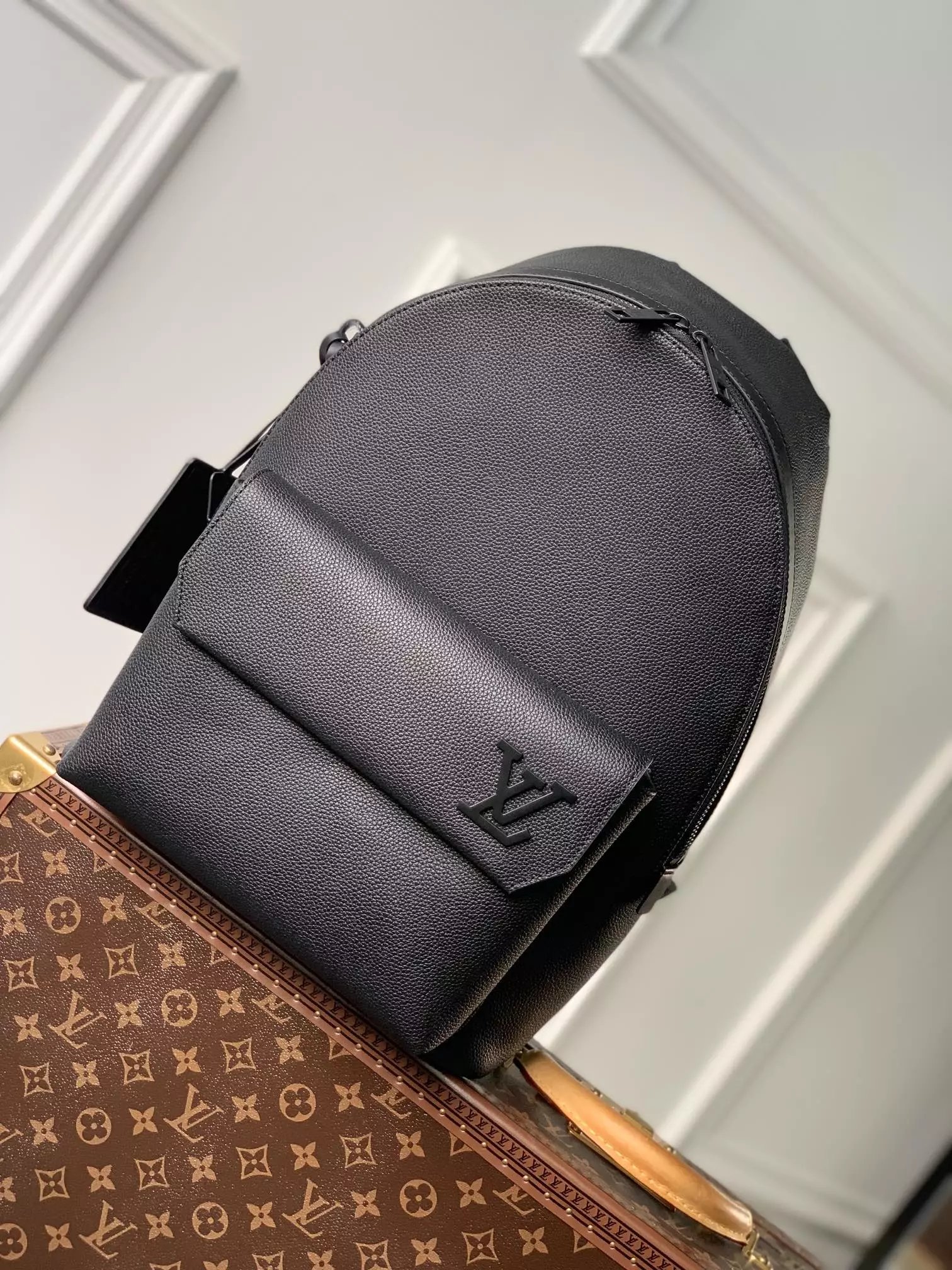 Louis Vuitton Black Leather Ba