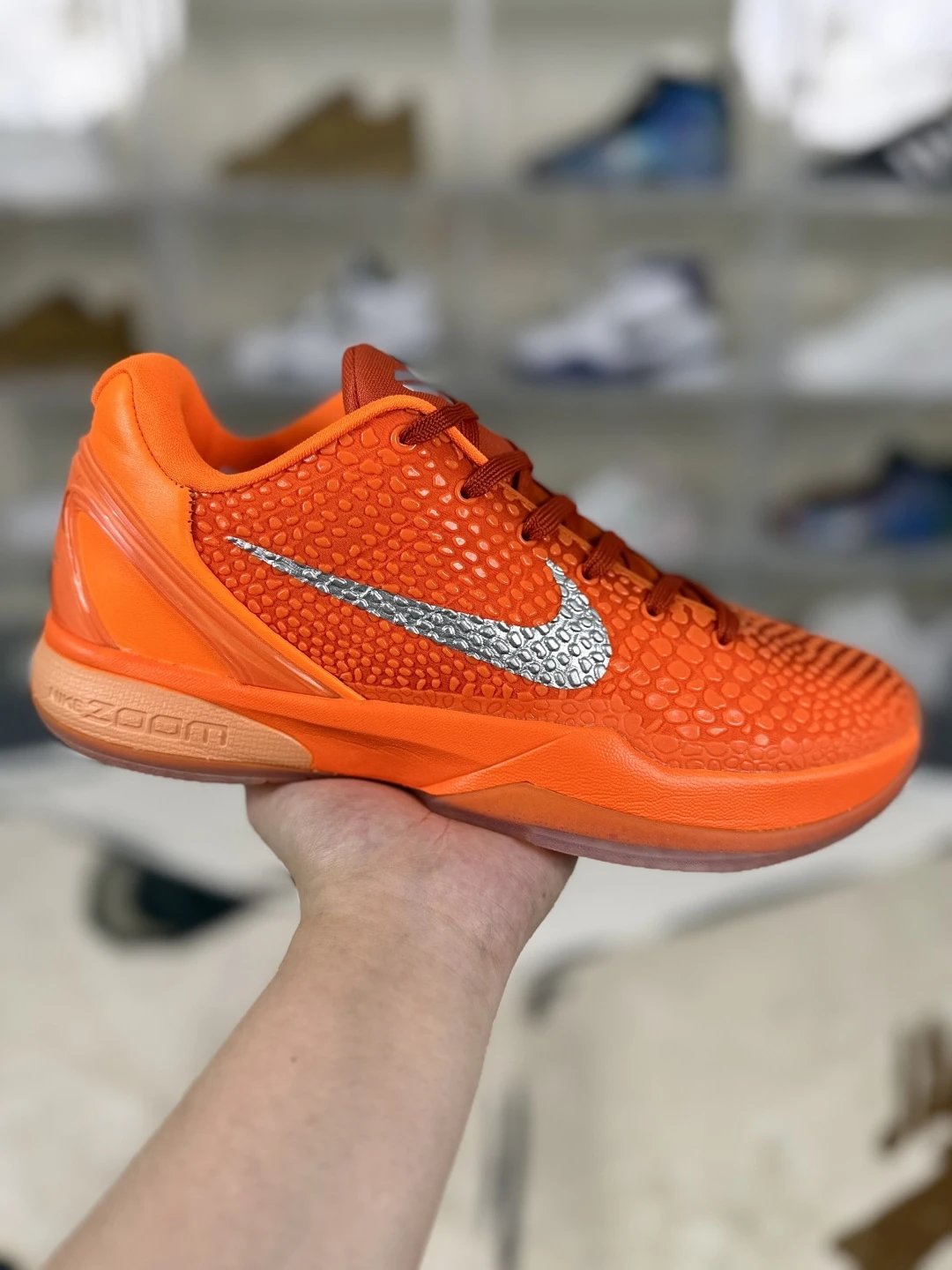 市面 纯原 【NK】 Zoom 6 rotroTotal Orange 舒适百搭 防滑耐磨 低帮 篮球鞋 男女同款 暴力橙银 6代