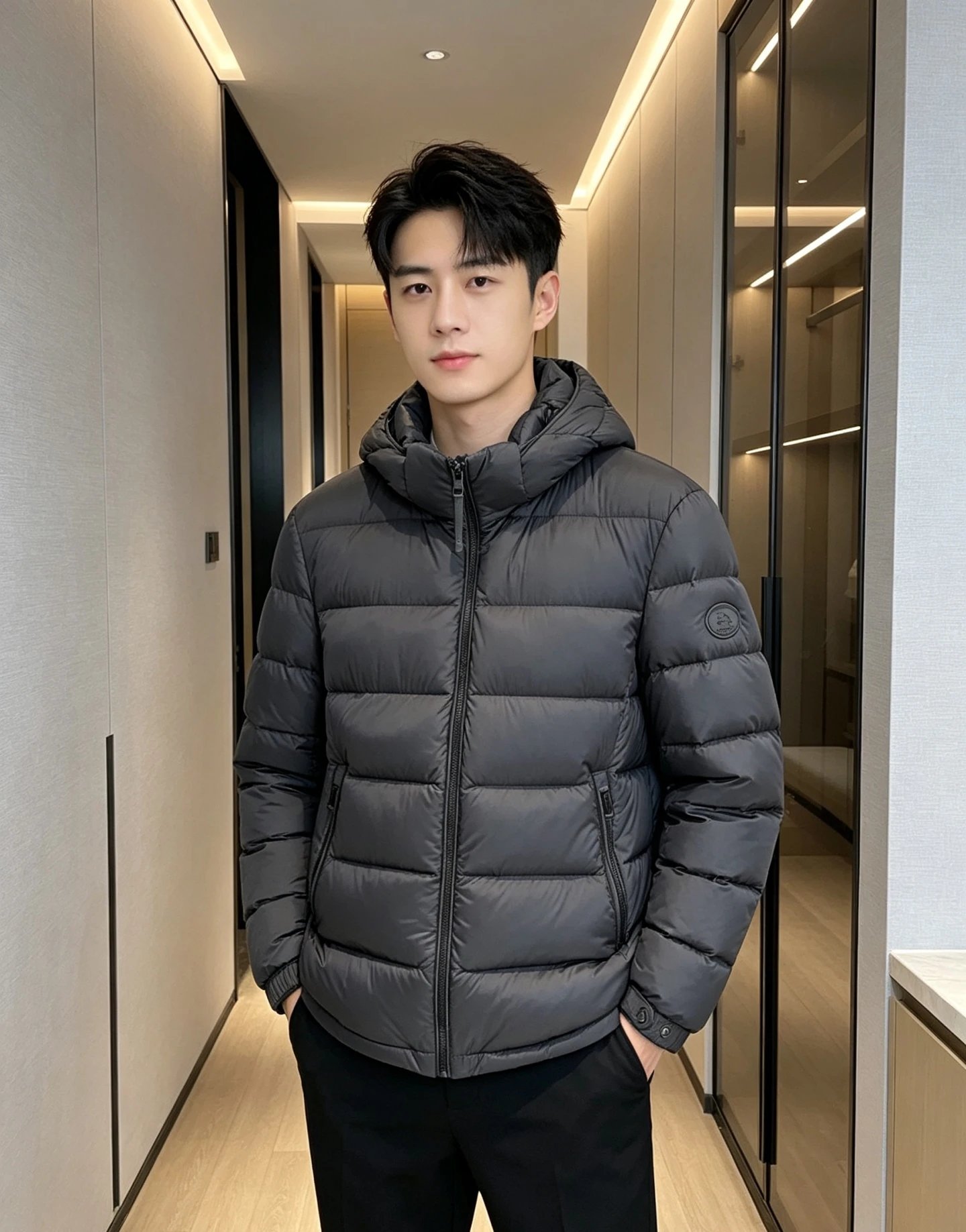 源头工厂直批 Burberry 博柏利2026FW秋冬专柜最新款暗标连帽短款羽绒服 全套原版五金辅料，定制品牌拉链、袖口调节纽扣全部还原专柜原版细节