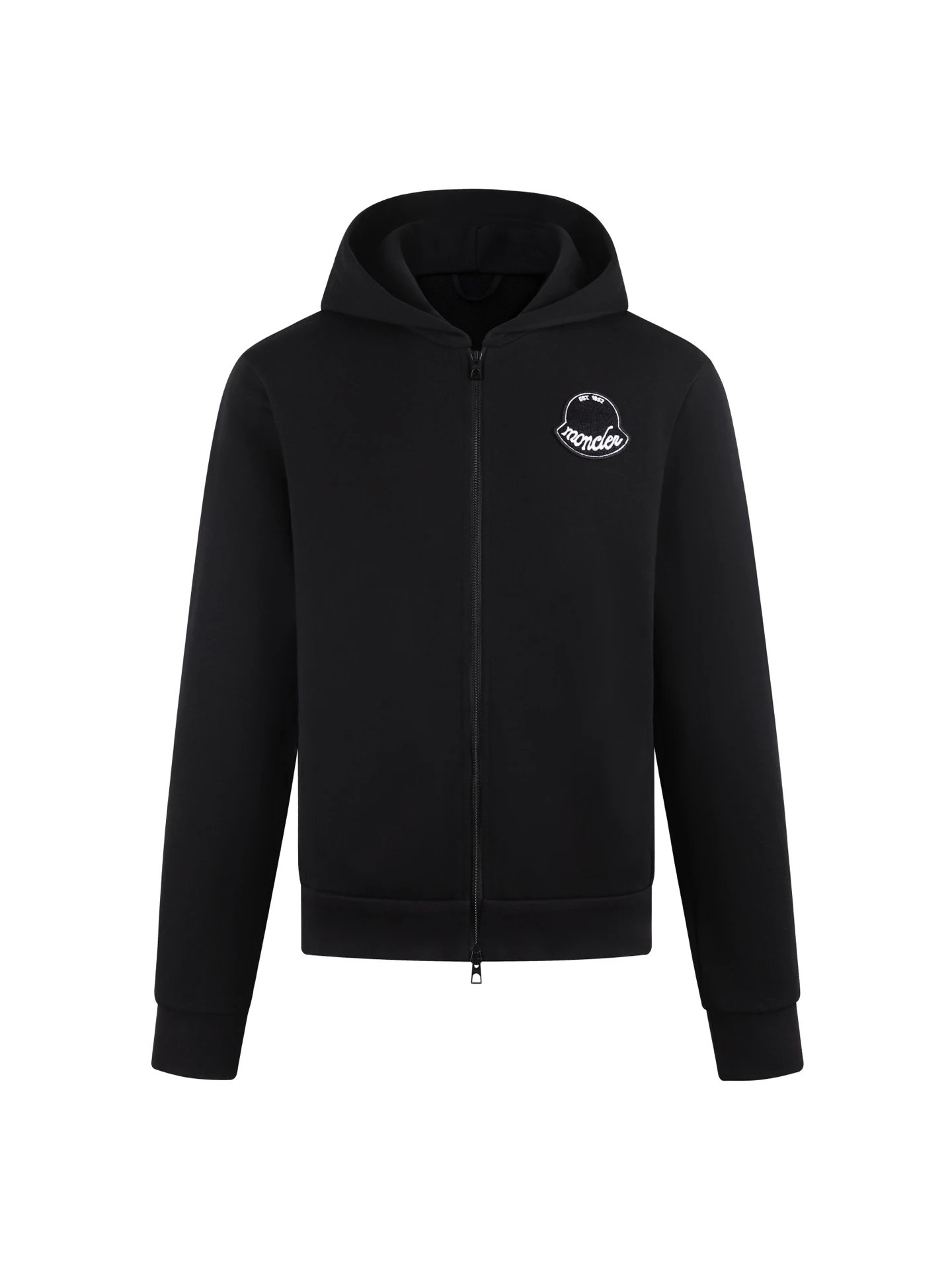 MONCLER 25FW刺绣贴片标识连帽长袖卫衣 8761购入开克精疏棉毛圈卫衣料 配套罗纹 进口刺绣 面料酵洗 定制1：1拉链 定制1：1商标 修身
