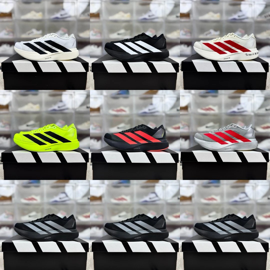 【集合图】本地 匠心纯原 原厂超临界缓震中底 adidas Adizero Evo SL 舒适百搭防滑耐磨 低帮跑步鞋 男女款