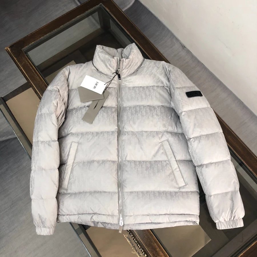 DIOR迪奥 OBLIQUE暗纹老花立领羽绒服男女同款