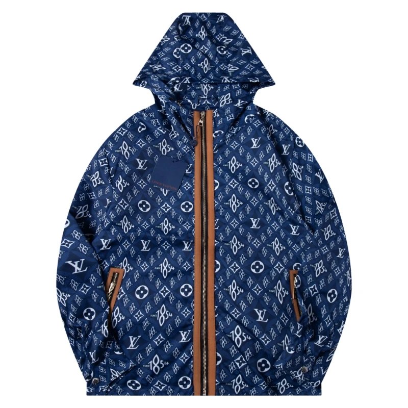 lv藏蓝1854系列满印Logo夹克 M-XXXL码002826 #lv