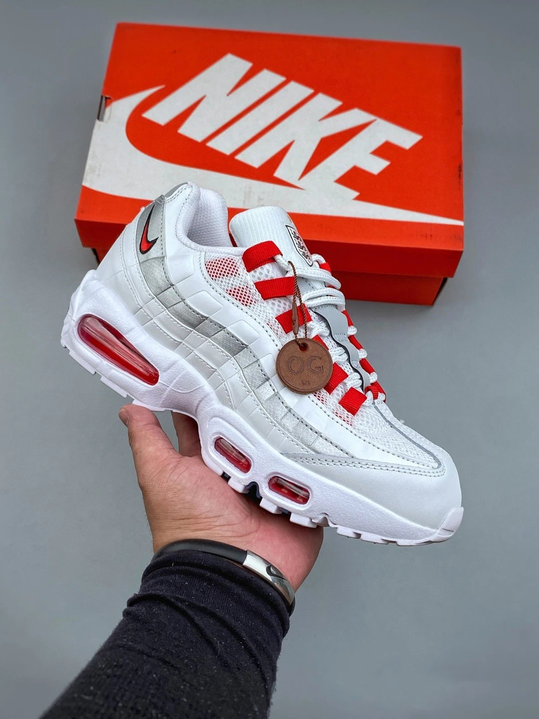 本地 放店私 CDG x NIKE Air Max 95 潮流百搭 气垫缓震慢跑鞋
