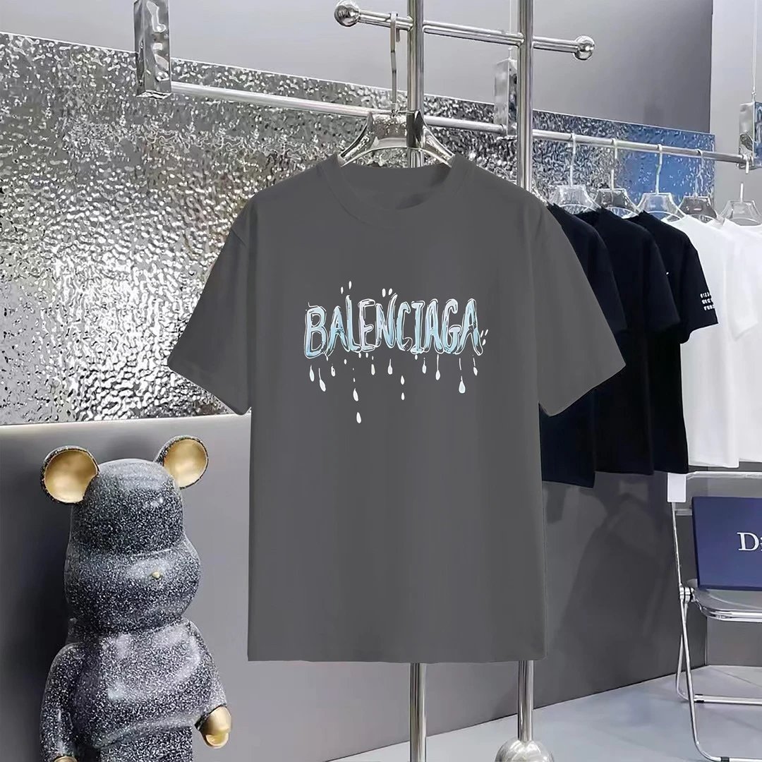 Balenciaga 巴黎世家印花圆领短袖T恤-3