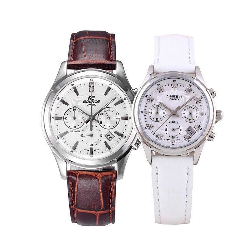 【一点公益】卡西欧casio手表edifice&sheen情侣对表efr-517l-7a she
