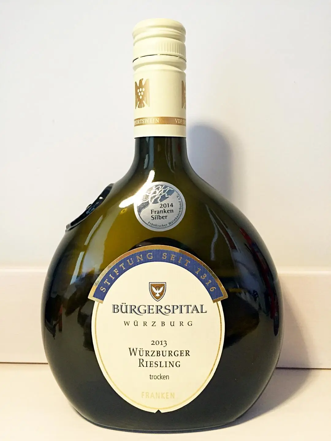 特价】德国Bürgerspital Riesling trocken雷司令干白高等葡萄酒2013年 