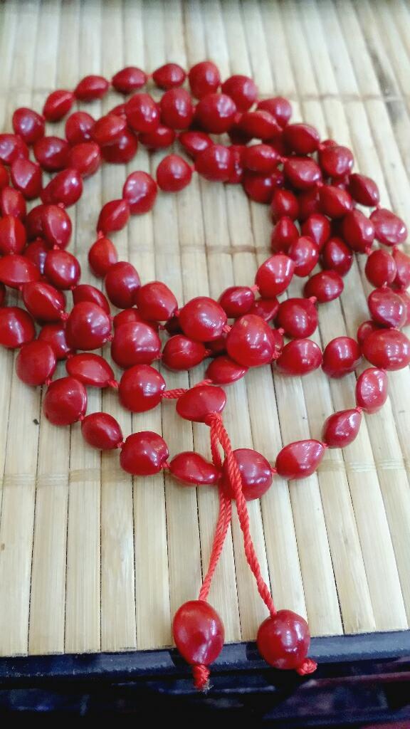 大红心菩提(血菩提)貌似一颗红色桃心,天然的红色很美带久了颜色变深