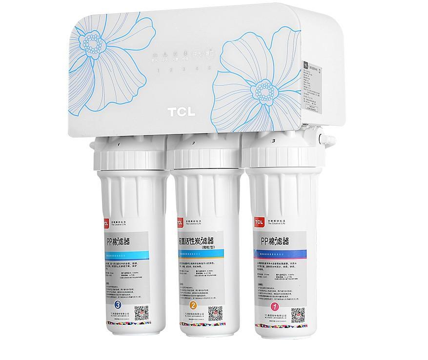 tcl tj-cro503a-5美国进口反渗透ro膜净水机家用高端直饮五级过滤