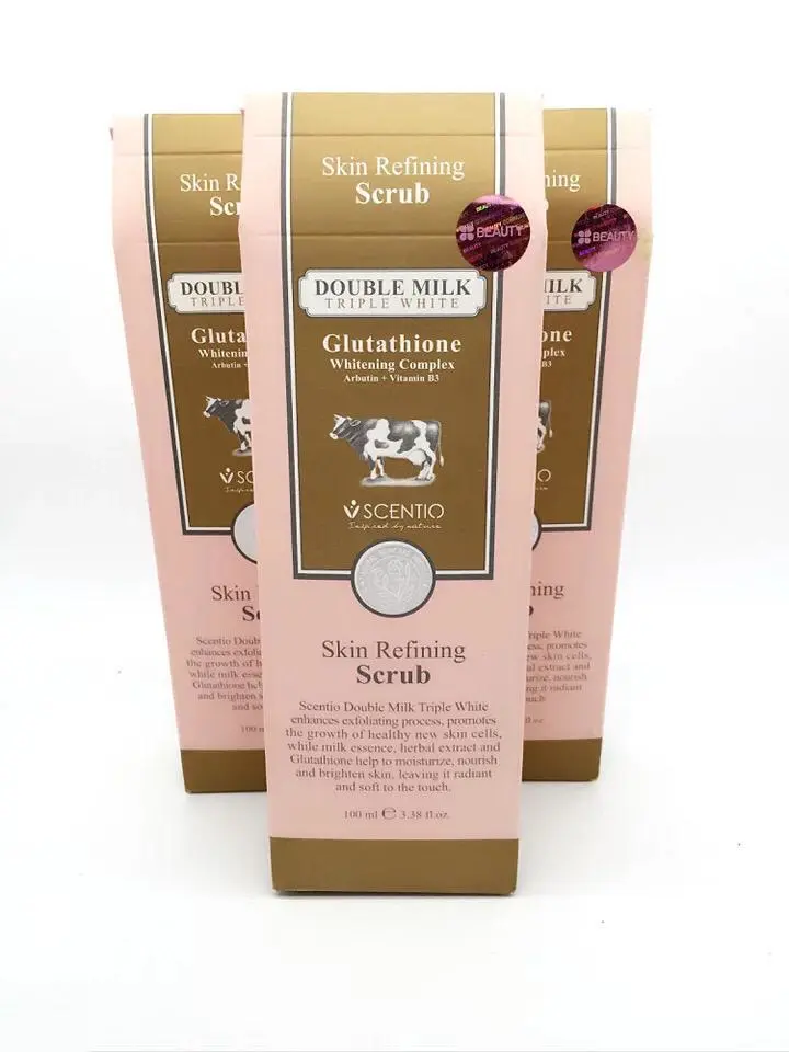 double milk triple white glutathione Scentio - Body Lotion Bright - 250ml Bundle Set Lotion Bath Cream