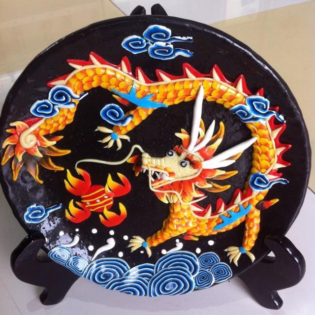 纯手工软陶精品盘雕,龙是中国人的图腾,懂的朋友就赶快抢到手吧