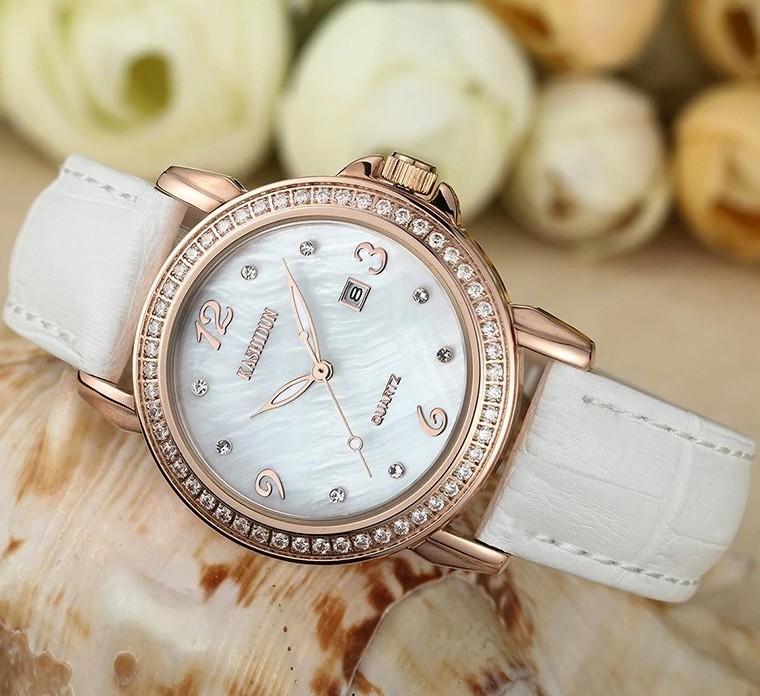 卡诗顿正品石英表女表韩版时尚女表镶钻皮带夜光表防水女士手表直抄