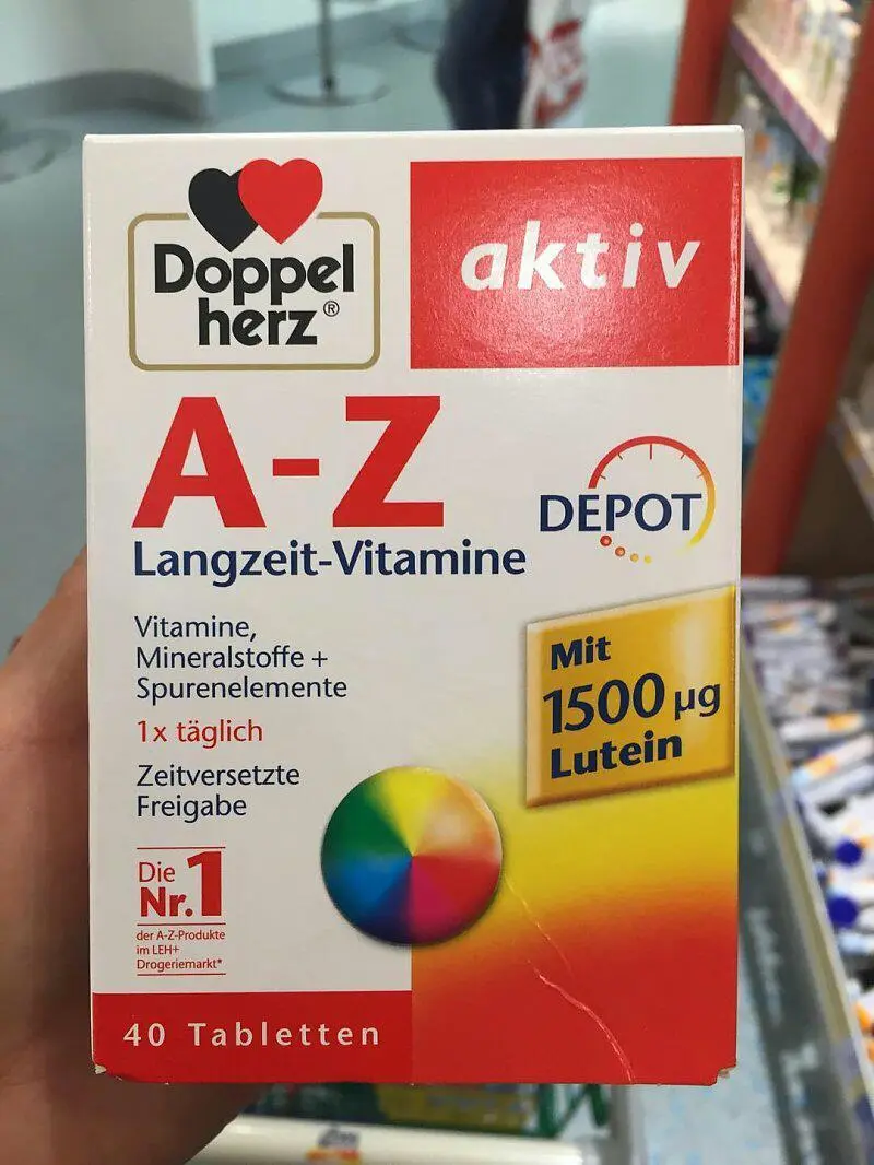 德国双心牌doppelherz复合维生素a Z矿物质缓释片综合维生素 产品品牌 Doppelherz 双心牌是德国魁士制药有限公司 规格 40粒 服用方法 每日1片 饭后服用 根据需