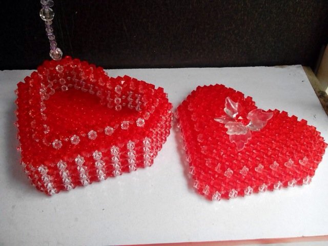 韩国超爆款diy手工串珠心形首饰盒