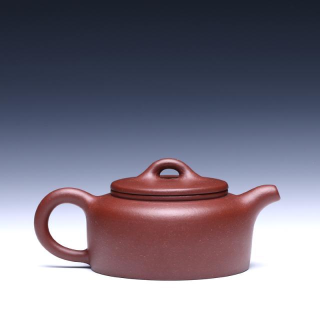 宜兴紫砂壶原矿紫砂平盖井栏壶