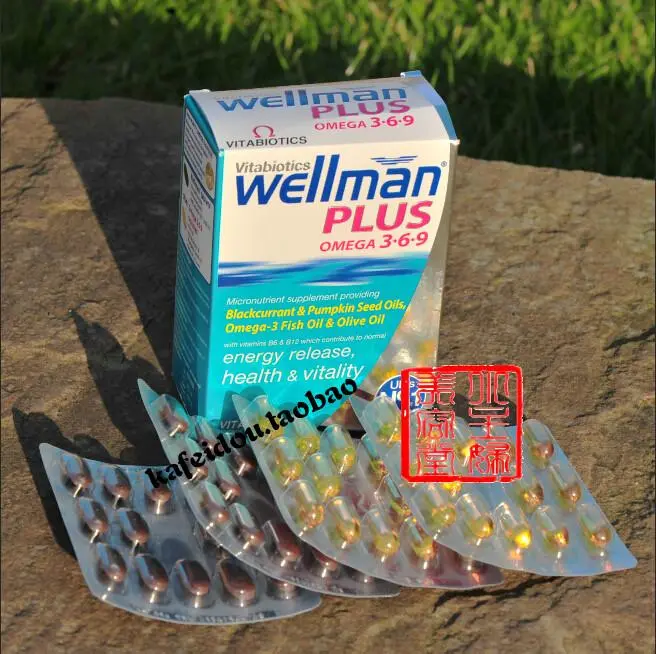 现货 英国wellman Plus Omega 3 6 9男士综合维生素鱼油56粒 英文名称 Wellman Plus Omega 3 6 9 中文 名称 Vitabiotics男士综合维生素