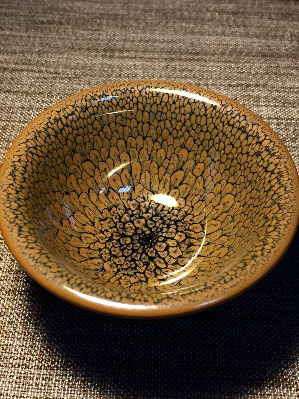 陈大鹏鹧鸪斑小杯6.5或6.8口径单只带礼盒证书黑色黄色墨绿色建盏