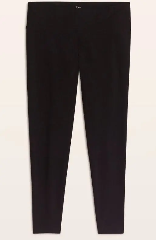 black aritzia tna leggings w white spiro on