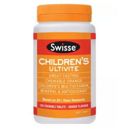澳洲 swisse childrens ultivite儿童复合维生素甜橙味120粒