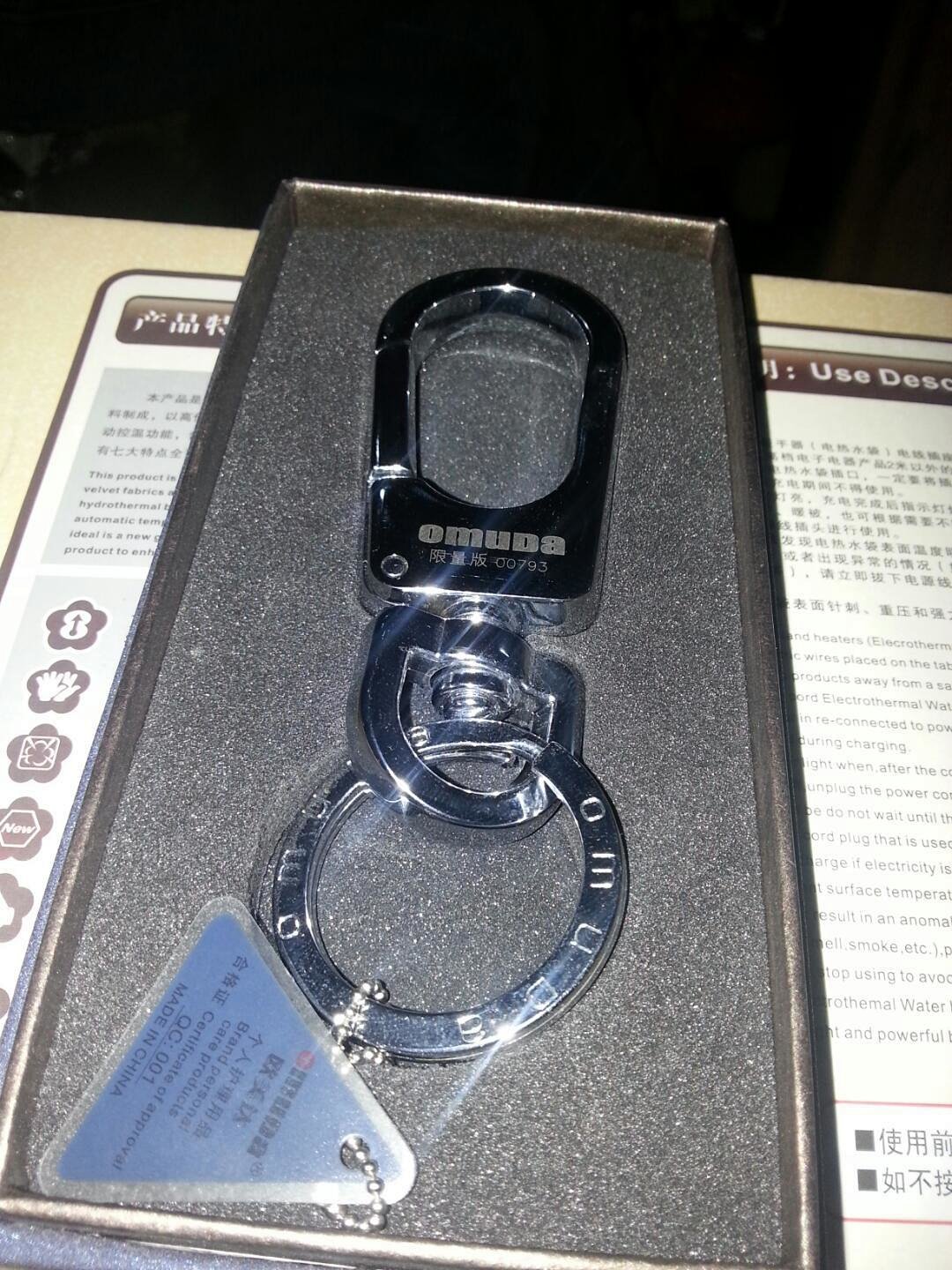 欧美达限量版特大不锈钢钥匙扣