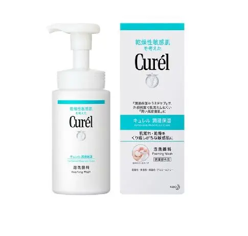 花王珂润curel保湿泡沫洁面洗面奶干燥敏感肌用温和清洁水油平衡150ml