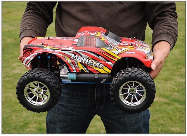 无限hsp 94188 1比10遥控模型四驱 燃油动力大脚车 油动越野车