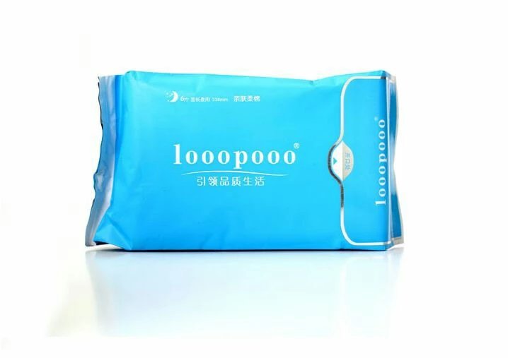正品looopooo好老婆加长夜用卫生巾柔棉负离子超薄无荧光剂姨妈巾