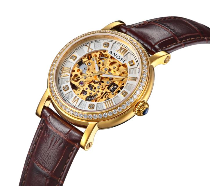 品牌:anosi - 爱诺时 型 号:a8011g 表 扣 :精钢蝴蝶按扣 机 芯 :进口