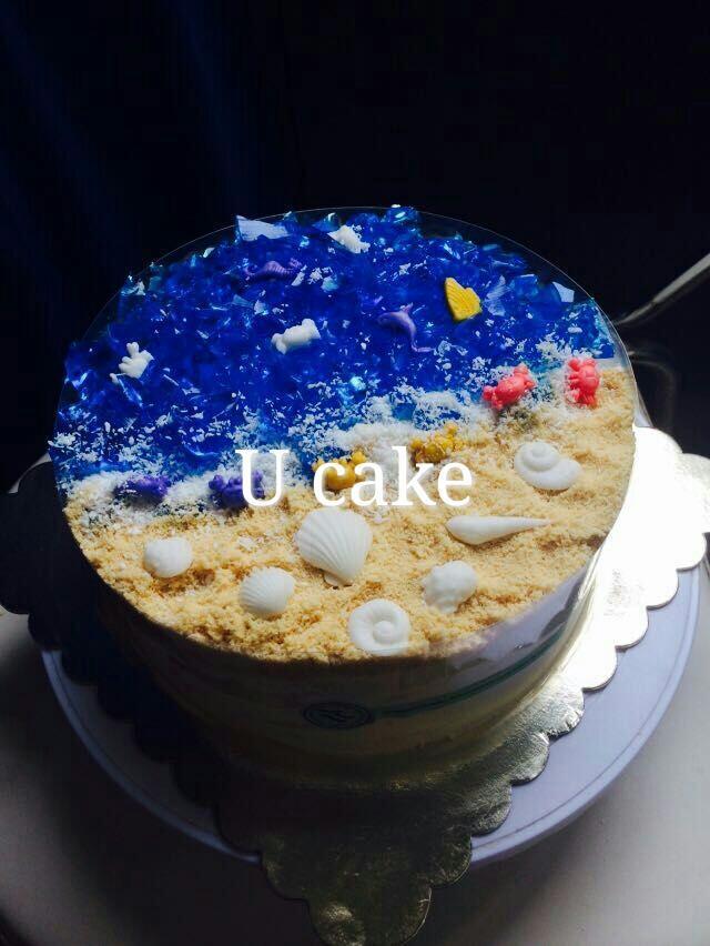 海洋世界奶油水果蛋糕