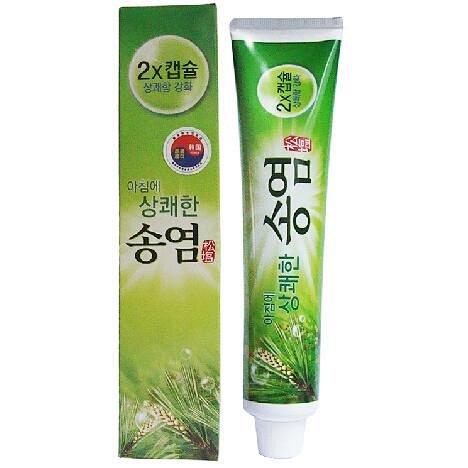 正品 韩国进口爱茉莉松盐牙膏 160g**杀菌口气持久清新抑菌