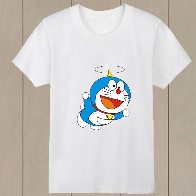 哆啦a梦口袋机器猫亲子儿童萌t恤叮当猫班舍服纯棉情侣装圆领宽松
