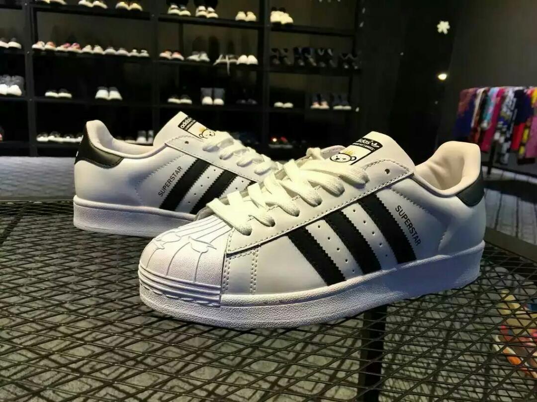 2016正品新款adidas贝壳头nigo bear小熊情侣板鞋男女休闲鞋 250790